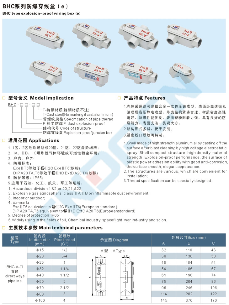 BHC系列防爆穿線盒（e）