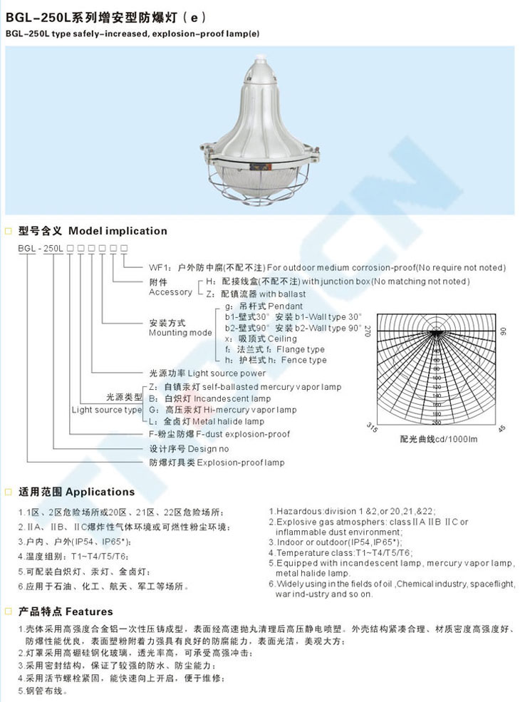 BGL-250L系列增安型防爆燈(e)
