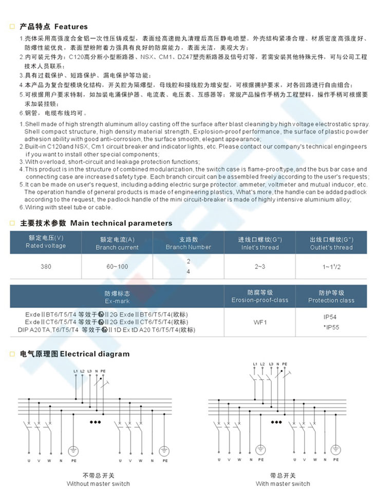 BXX51系列防爆動(dòng)力檢修箱