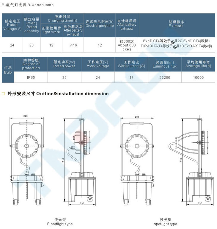 BFW6100系列防爆投光燈(IIB、IIC)