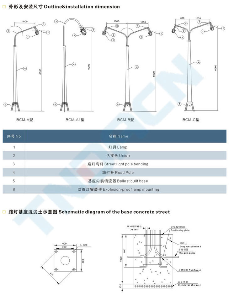 BCM系列防爆馬路燈(IIB、IIC、e)