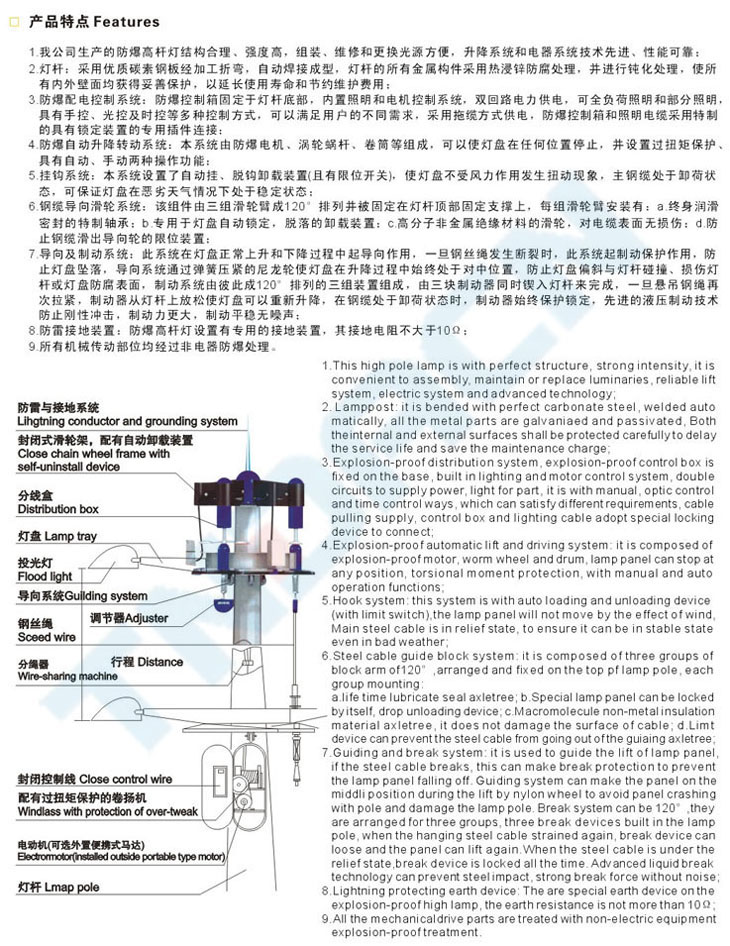 BGD系列防爆高桿燈(IIB、IIC)