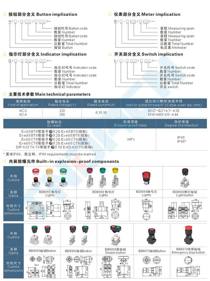 BXK58系列防爆控制箱(IIB、IIC)