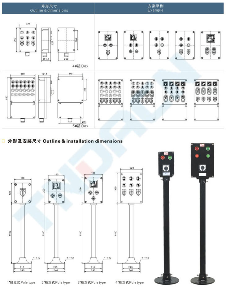 LCZ8050(8060)系列防爆防腐操作柱(IIC)