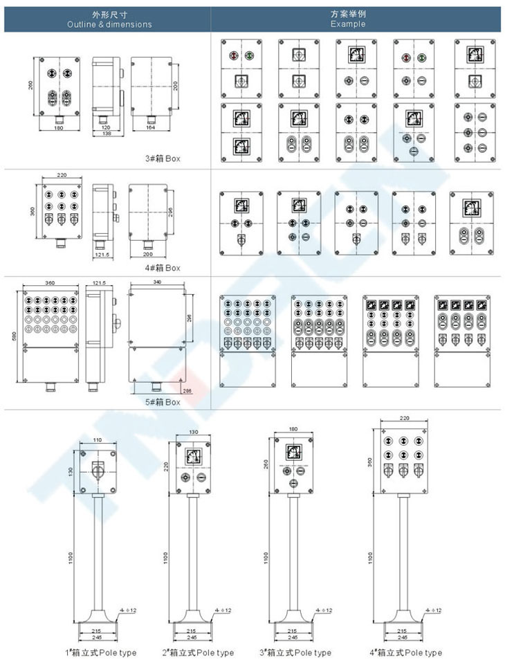 FCZ系列防水防塵防腐操作柱